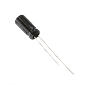 ตัวเก็บประจุแบบมีรู50NA4.7MEFC5X11 4.7 uF 20% 50V รัศมี th 4.7 uF - Product Image 1