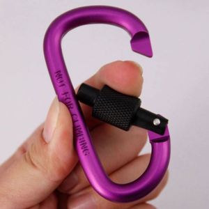 Custom #8 Durable Lightweight Custom Logo Keychain Hook Security Spring Gate Aluminum D Ring Locking Carabiner for Outdoor Use - Product Image 3