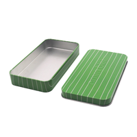 Boîte en étain rectangulaire personnalisée, fabricant OEM, emballage métallique de qualité alimentaire pour bonbons, boîte en étain avec couvercle