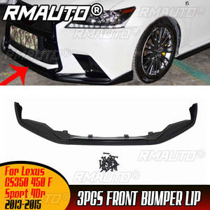 3PCS <b>Car</b> Front Bumper Splitter Lip Body Kit Spoiler <b>Diffuser</b> Protector Cover Guard <b>For</b> Lexus GS350 450 F Sport 4Dr 2013-2015 - Product Image 1