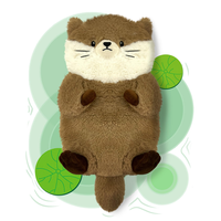 Coussin chauffant pour micro-ondes en peluche à loutre en peluche amovible