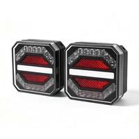 Kit d'éclairage magnétique sans fil pour remorque, homologué FCC, rechargeable, avec éclairage arrière LED et transmetteur sans fil 7 voies vers 4 voies pour remorquage