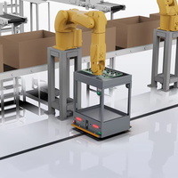 Robot AGV intelligent XBOT 25KG pour l'automatisation des entrepôts de restaurants, nouvelle chariot de transport logistique de livraison, chariot à palettes électrique télécommandé