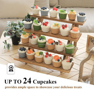 Rak Kue Kayu Modern 4 Tingkat, Rak Pajangan Bertingkat, Rak Penyimpanan Multifungsi, Dekorasi Ruang Tamu, Kamar Mandi, dan Makanan - Product Image 4