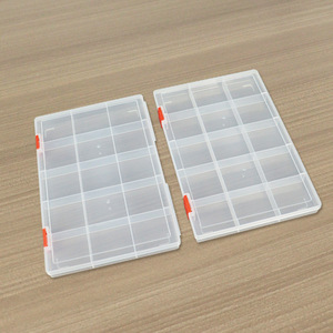 Transparent PP Plastic <b>Storage</b> <b>Box</b> 15 Compartment Fixed Grid For Jewelry Beads <b>Small</b> Items Electronics Organizers Desktop - Product Image 1
