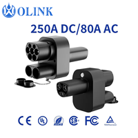 Prise professionnelle DC AC CCS2 NACS pour Cybertruck, charge rapide 250A, solution EVSE ignifuge UL94V0, OEM ODM