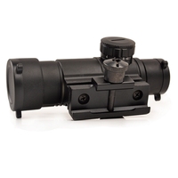 AIM-O AO3047 - Télescope tactique à grossissement 1x avec objectif de 32 mm, point rouge/vert et viseur laser, lunette en alliage d'aluminium