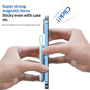 Power Bank Magnetico Wireless Ultra-<span class=keywords><strong>sottile</strong></span> Portatile con Cinturino Integrato 10000mA 10W USB-A/USB-C Batteria ai Polimeri di Litio in Plastica per Dispositivi Mobili - Product Image 3