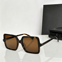 Lunettes de soleil rétro carrées classiques de créateur, monture CP vintage de haute qualité, verres dégradés, protection UV, blanc, unisexe