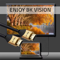 Câble Xput plaqué or 24 carats 48 Gbit/s 8K 60 Hz mâle-mâle (0,5 m-5 m) avec gaine en PVC pour HDTV, Home Cinéma, Moniteur et PS4