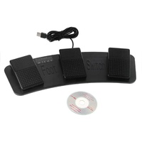 Pédale de commande USB triple pour clavier et souris, personnalisable, pour contrôle de jeu Raspberry Pi, garantie un an