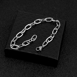 Simple Popular Design Geometric <b>Chain</b> Bracelet <b>Titanium</b> Steel Silver Plated Unisex's Bracelets Fashionable Jewelry Wholesale - Product Image 4