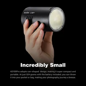 Flash de poche <span class=keywords><strong>Godox</strong></span> <span class=keywords><strong>AD100Pro</strong></span> 100Ws TTL 2.4G HSS 1/8000s avec batterie au lithium 7.2V/2600mAh, 360 éclairs pleine puissance, 0.01-1.5s - Product Image 3