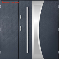 Puerta Pivotante de Aluminio de Seguridad Moderna, Resistente a Huracanes e Impermeable, para Uso Comercial, Apartamentos y Salas de Estar