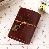 Agenda personnalisé vintage Carnet de notes d'affaires Journaux en cuir PU à couverture souple Spirale à feuilles mobiles pour usage personnel et professionnel
