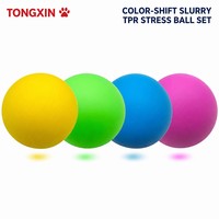TONGXIN Balle anti-stress en TPR à changement de couleur personnalisé, à remontée lente, jouet magique qui change de couleur, cadeau de bureau anti-stress, vente en gros OEM