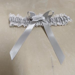 Jarretière de mariée en satin bleu-<span class=keywords><strong>gris</strong></span> pas chère avec nœud décoratif, ceinture de jambe, accessoire cadeau pour demoiselles d'honneur et invitées, fournitures de mariage - Product Image 5