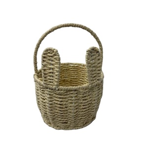 Panier de Pâques en corde de <span class=keywords><strong>papier</strong></span> tissée, nouveau <span class=keywords><strong>design</strong></span>, vente chaude, poignées, couvercle, écologique, pour le rangement des bonbons, décoration de vacances de Pâques - Product Image 6