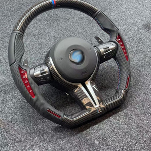 Volante Deportivo M Sport para BMW con Parche de Masaje de Carbono Tipo V F10 F30 E90, Fibra de Carbono Cosida a Mano, Modificado - Product Image 3