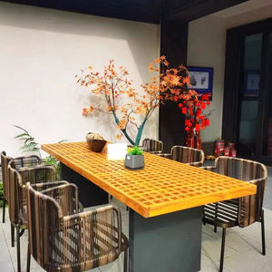 ชุดโต๊ะรับประทานอาหารเก้าอี้ 8 ตัวสุดหรูไม้<span class=keywords><strong>มา</strong></span>เลเซียพร้อมเฟอร์นิเจอร์หวา<span class=keywords><strong>ย</strong></span>สําหรับ<span class=keywords><strong>สวน</strong></span>ลานสวน-ห้องรับประทานอาหารสุดหรูกลางแจ้ง<span class=keywords><strong>รา</strong></span>คาถูก - Product Image 3