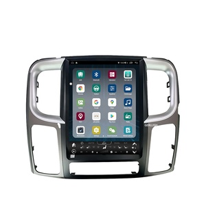 Gerllish 13 "Màn hình thẳng đứng Android xe máy nghe nhạc đa phương tiện cho Dodge Ram 1500 Tesla phong cách GPS Carplay khuếch đại được xây dựng trong GPS - Product Image 3