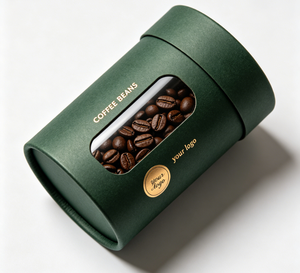 บรรจุภัณฑ์กาแฟแบบย่อยสลายได้ทางชีวภาพเกรดอาหาร OEM สำหรับเมล็ดกาแฟ บรรจุในหลอดกระดาษพร้อมหน้าต่างมองเห็นได้ บรรจุภัณฑ์กล่องกระดาษหรูหราเป็นมิตรกับสิ่งแวดล้อม - Product Image 6