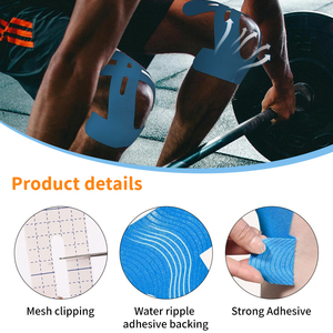 Cinta Deportiva Alemana Precortada con Pegamento, Cinta de Kinesiología para Estabilidad Articular, Cinta Muscular de Algodón Impermeable para Atletas OEM - Product Image 1