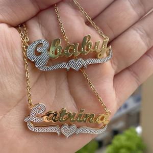 Collana con ciondolo a lettera alla moda 2026, collana personalizzata con <span class=keywords><strong>nome</strong></span> da <span class=keywords><strong>donna</strong></span>, set di collane personalizzate con <span class=keywords><strong>nome</strong></span> per <span class=keywords><strong>donna</strong></span> - Product Image 1
