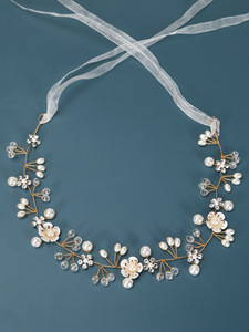 Handmade Gold/Silver Plated Alloy Crystal Pearls Flower Bridal <strong>Hair</strong> <strong>Vine</strong> Wedding Prom Anniversary Bridesmaid <strong>Headpieces</strong> - Product Image 5