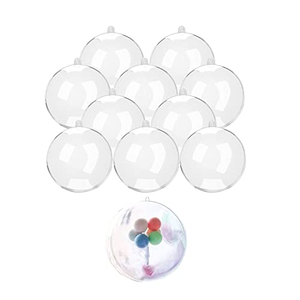 Adornos Navideños Colgantes de Plástico Transparente, Bolas de Navidad Transparentes, Decoraciones Navideñas, Bolas de Navidad - Product Image 1