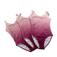 Justaucorps de ballet pour filles de haute qualité, en spandex, avec short et jupe intégrés, doublure en mousseline ombrée violette