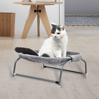 Hamac pour chat, cadre en métal robuste, respirant, pliable, surélevé, lit pour animaux de compagnie, pour chiens et chats