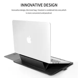 Hot Sale Multifunktions-Pu-Leder-Laptop-Hülle mit Ständer halter Computer tasche für Macbook Air Pro