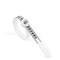 1-17 Ring Sizer with Magnifying Glass Black and White US Ring Ruler Plastic Jewelry Engraving Machine Tool Mandrel Type