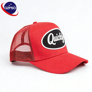 QZFSO Wholesale Custom High Quality Printing logo Summer 6 Panels Camo Baseball Cap Embroidery Mesh Hip Hop Trucker Hats for Men - Product Image 1