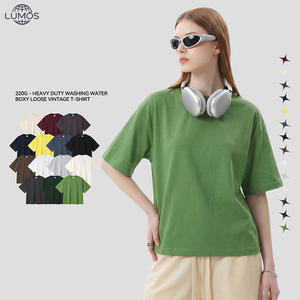Camiseta Oversize de Alta Calidad, Cuello Caído, <span class=keywords><strong>para</strong></span> Verano, Personalizable con Impresión, 100% Algodón, <span class=keywords><strong>para</strong></span> <span class=keywords><strong>Hombre</strong></span> - Product Image 1