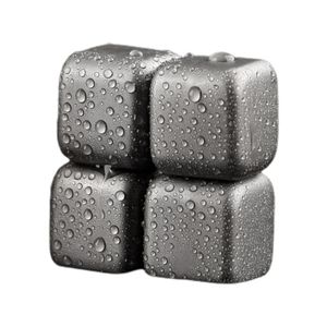 Ensemble de pierres à <span class=keywords><strong>whisky</strong></span> Ti Cubes de glace en métal Ti réutilisables Roches de refroidissement rechargeables non fondantes pour <span class=keywords><strong>whisky</strong></span> et autres boissons - Product Image 2