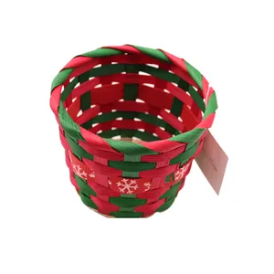 Hot Sale Holiday Bamboo Baskets for Gifts Kids Christmas Gift Baskets for Gift Basket Supplies Cheap High Quality New Carton