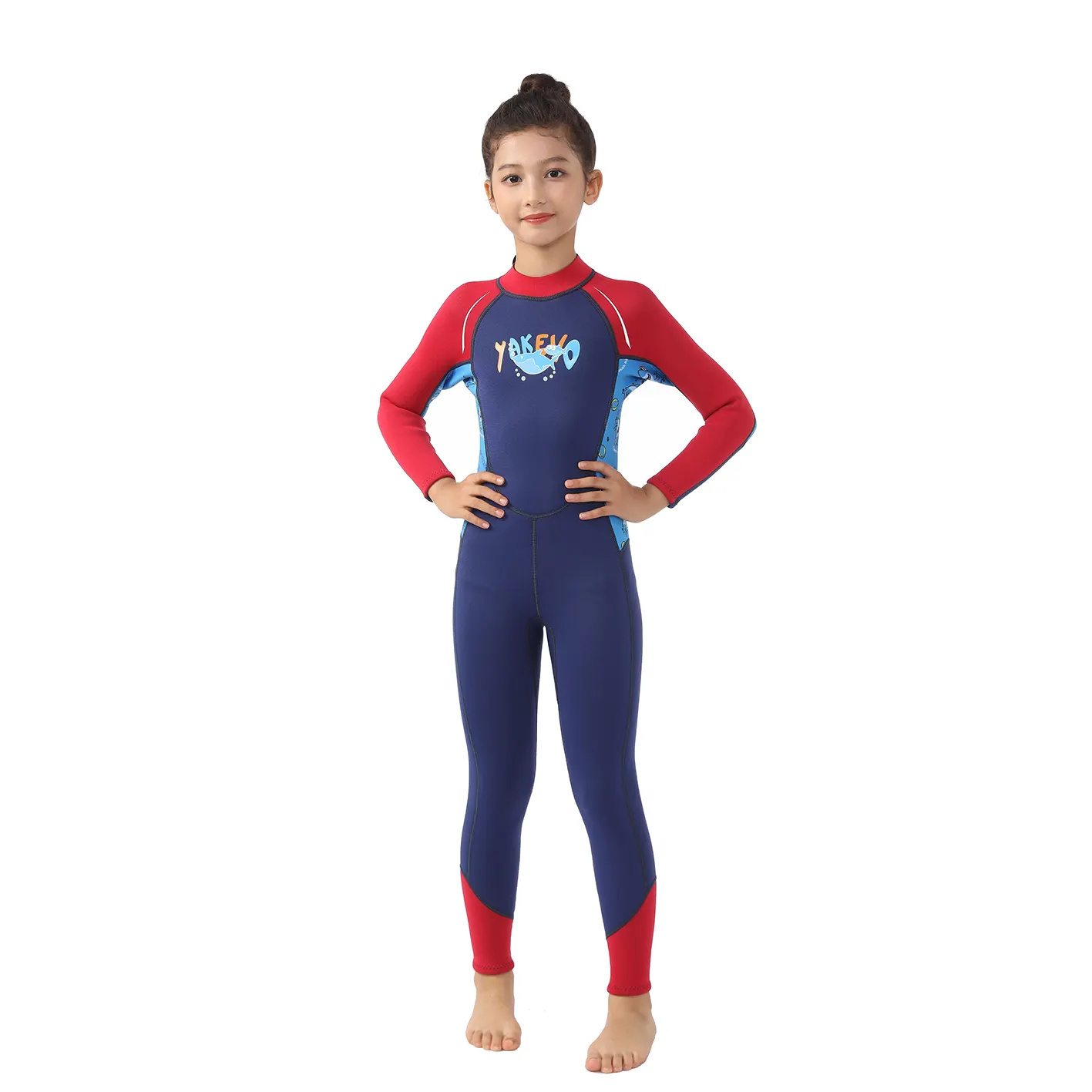 Costume da bagno stampato digitale per bambini con schermo solare colorato in Neoprene