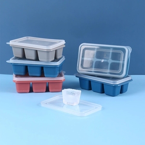 Mini Easy-Release Silicone Ice Cube Tray with Removable Lids Household DIY Homemade Square Ice Mold <strong>Maker</strong> Made of Metal and PP - Product Image 3