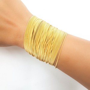 Vente <span class=keywords><strong>de</strong></span> la fête des mères-Bracelets <span class=keywords><strong>de</strong></span> <span class=keywords><strong>guitare</strong></span> en or, Bracelets à ressort en acier inoxydable, ensemble <span class=keywords><strong>de</strong></span> Bracelets en or - Product Image 3