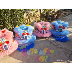 Guangzhou disfrute CE danza del león chino tamaño Normal <span class=keywords><strong>dos</strong></span> <span class=keywords><strong>personas</strong></span> que usan traje de baile del león fiesta de baile del león Carnaval - Product Image 4