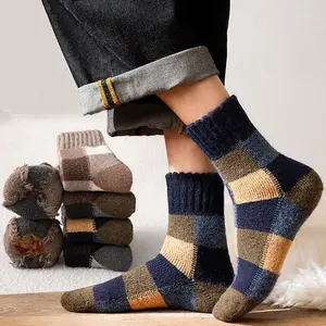 new style wholesale thicken winter socks men warmer home crew winter wool sock