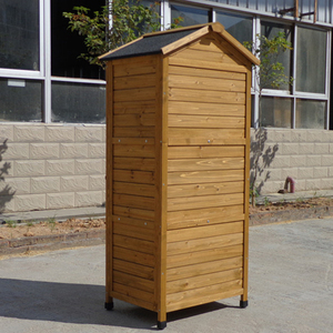 Gabinete de almacenamiento de <span class=keywords><strong>madera</strong></span> para techo de aguja impermeable ecológico, cobertizo de <span class=keywords><strong>herramientas</strong></span> de jardín para exteriores, <span class=keywords><strong>madera</strong></span> tratada a presión natural fácilmente ensamblada - Product Image 4
