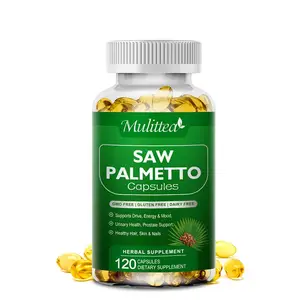 120 pieces Saw Palmetto Softgel Capsules Hair Skin Nail Healthy Care Herbal Supplements