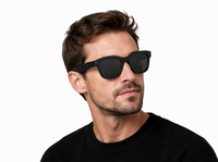 Lunettes Intelligentes IA avec Caméra 8MP, Vidéo 1080P, Traduction en Temps Réel pour Appels, Anti-Tremblement, Monture Noire