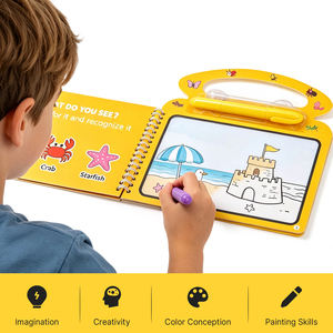 Quaderni di <span class=keywords><strong>Calligrafia</strong></span> Riutilizzabili con Stampa Personalizzata, Libri di Pratica per Bambini con Scanalature Magiche per l'Apprendimento dell'Alfabeto - Product Image 1