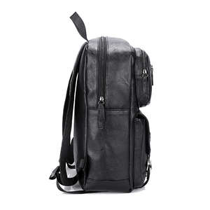 Sac à dos en PU imperméable personnalisé, grande capacité, décontracté, pour les voyages d'affaires, sac pour ordinateur portable pour hommes et femmes, sac d'école à fermeture éclair, lettre - Product Image 2