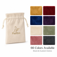 Pochettes en velours personnalisées de petite taille pour l'emballage de cadeaux, l'emballage de bijoux, l'emballage de cadeaux de fête, couleurs personnalisées disponibles