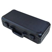 Boîte à outils en aluminium noir avec loquets sécurisés pour solution d'organisation de matériel électronique